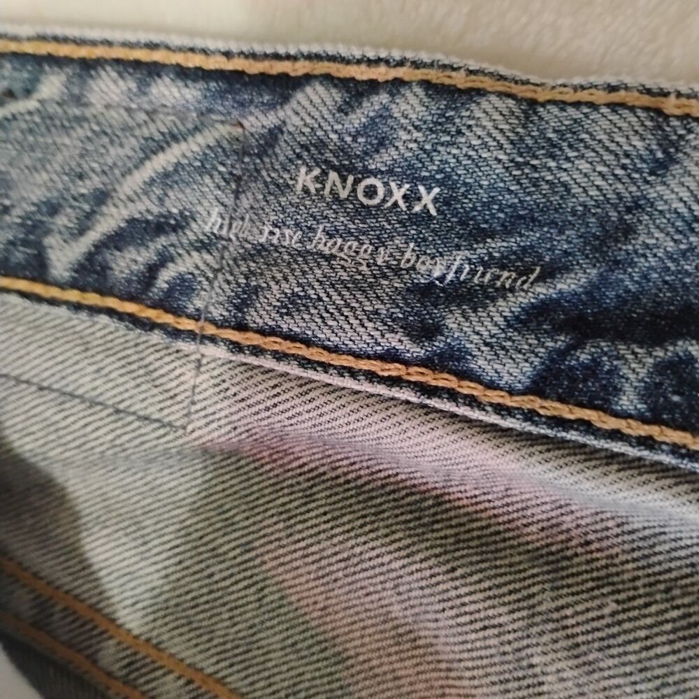 AG Adriano Goldschmied Knox High Rise Baggy Boyfriend Jeans Women 25R Distressed - Picture 6 of 12